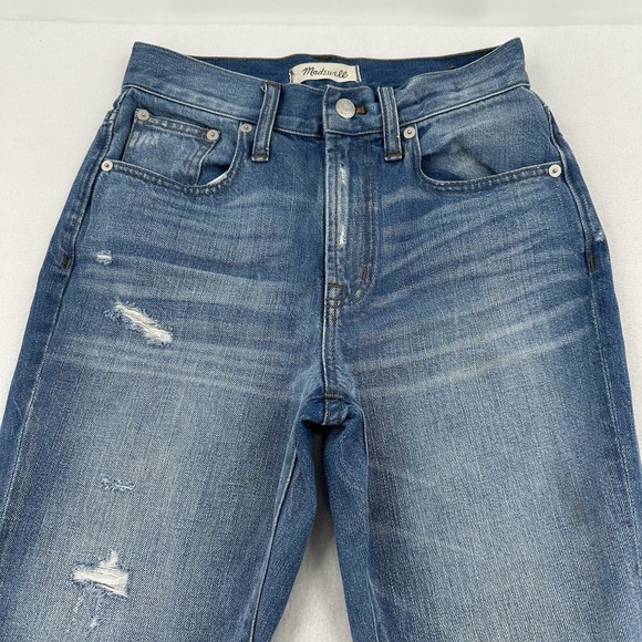 Madewell Women 24 The Perfect Vintage Jeans Distressed Designer Stretch Casual - Picture 3 of 9
